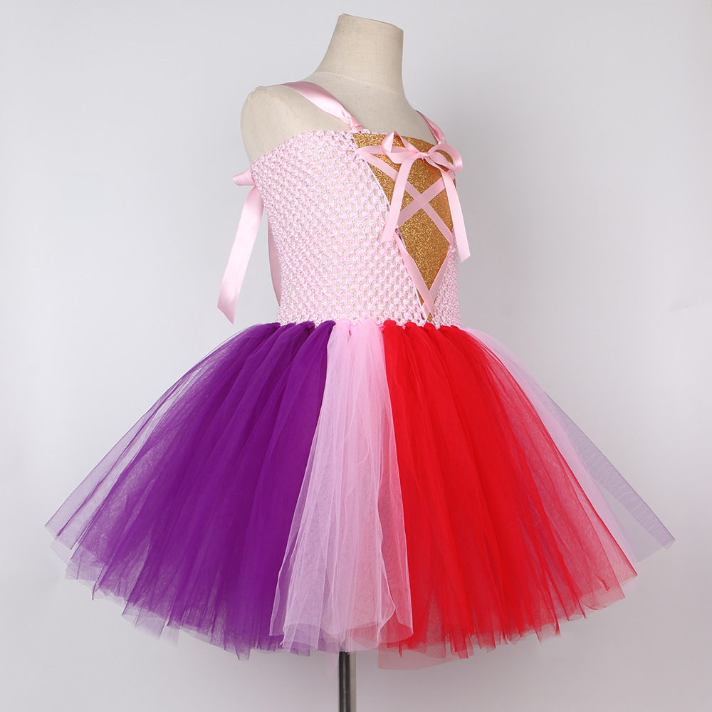Kid's Clothing children's clothing children's Halloween witch costumes Witch is also crazy role playing mesh tulle skirt_voghion.com