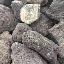 大块黑色红色火山石颗粒园林造景污水处理鱼缸造景火山岩滤料