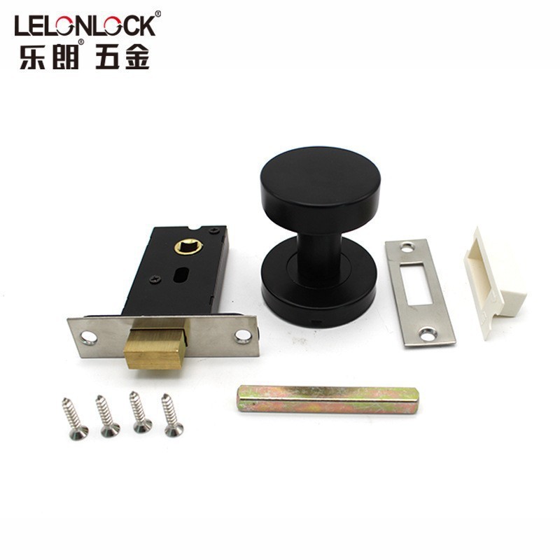 Cerradura redonda de un solo lado de aleación de zinc cerradura de puerta invisible cerradura esférica simple cerradura interior cerradura de pared de fondo cerradura de dormitorio cerradura oculta