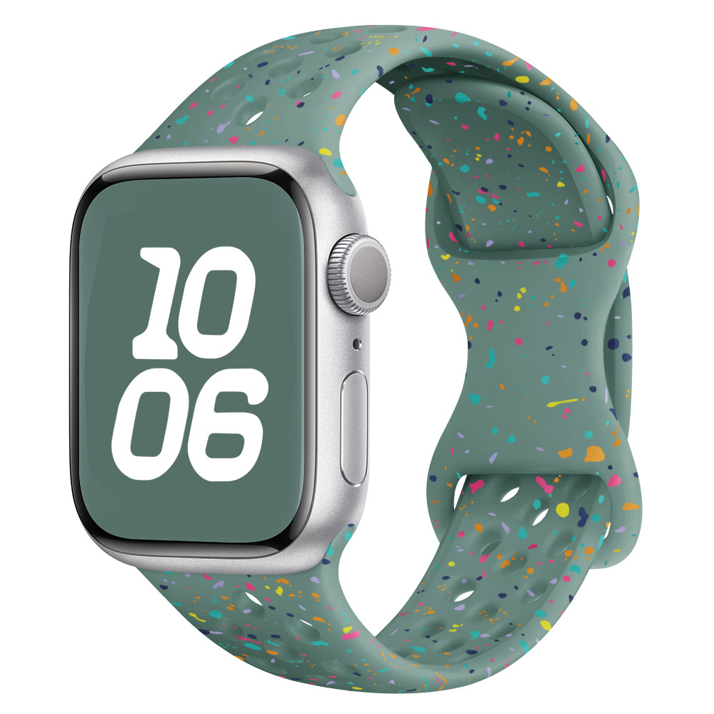 Aplicable para AppleWatch Apple Watch iWatch9ultraSE Butterfly agujero agujero agujero colorido pulsera de pulsera