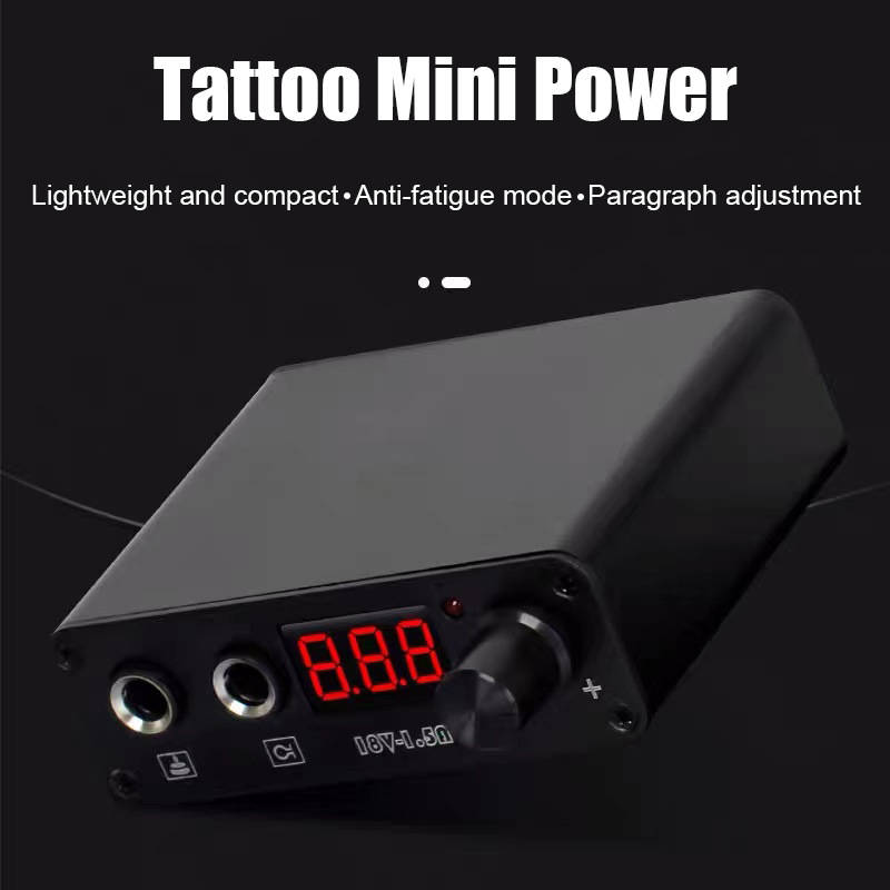 Fuente de alimentación para tatuajes Tuffking 1.5A, voltaje estable, corriente completa, múltiples velocidades, pantalla LCD, fuente de alimentación para tatuajes transfronteriza.