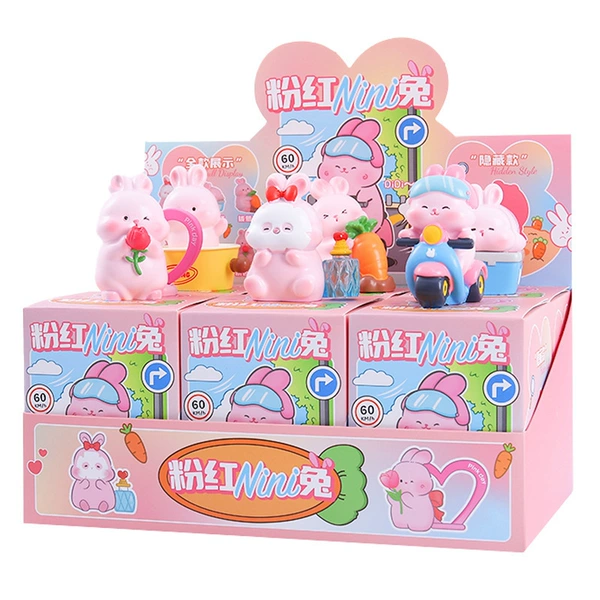 80225 pink nini rabbit one color box (6 pieces)