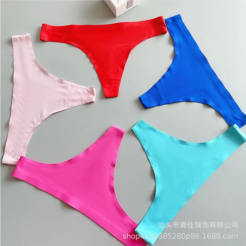 Спортивное шелковое белье для йоги (женщины) — бесшовный thong T-back, европейский стиль, размеры S–XL