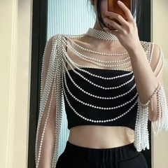 国境を越えた売れ筋のダイヤモンドがちりばめられたビキニトップ、ファッショナブルな多層フルアームブラチェーン、ヨーロッパとアメリカのセクシーなラインストーンボディチェーン