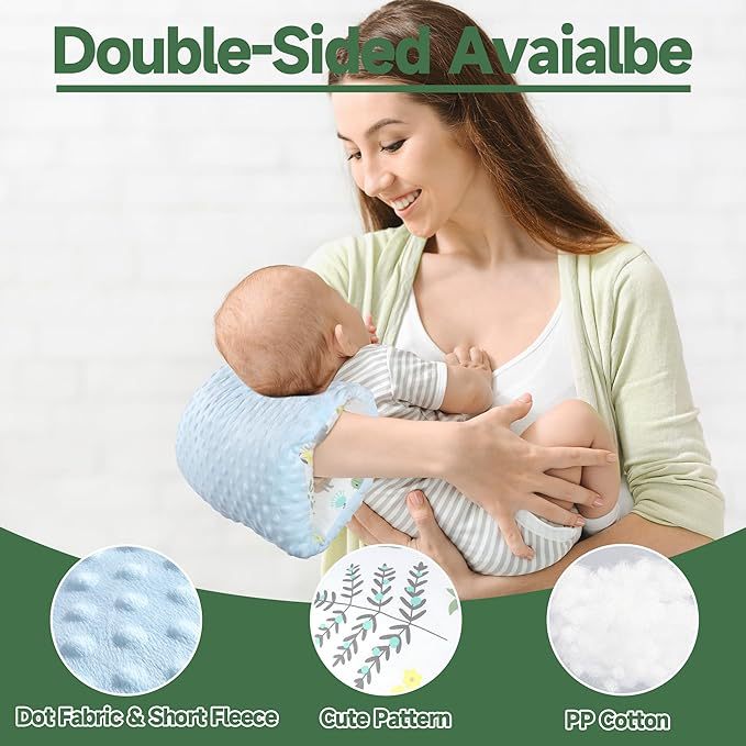 Almohada de brazo de cuna cómoda para bebés de Amazon, sin presión, almohada de lactancia de alimentación de doble cara, venta al por mayor