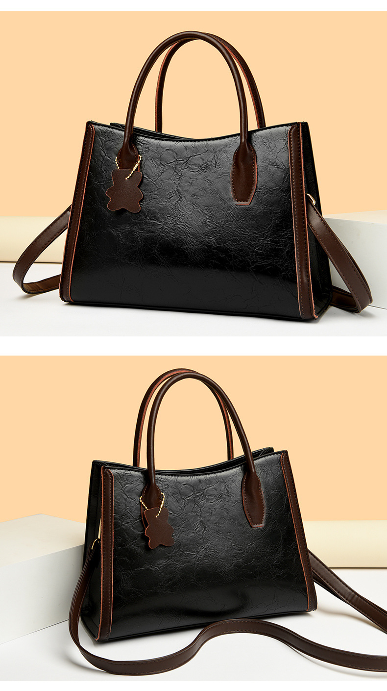 Women's Large Capacity Tote Handbag Soft Leather Elegant Bag_voghion.com