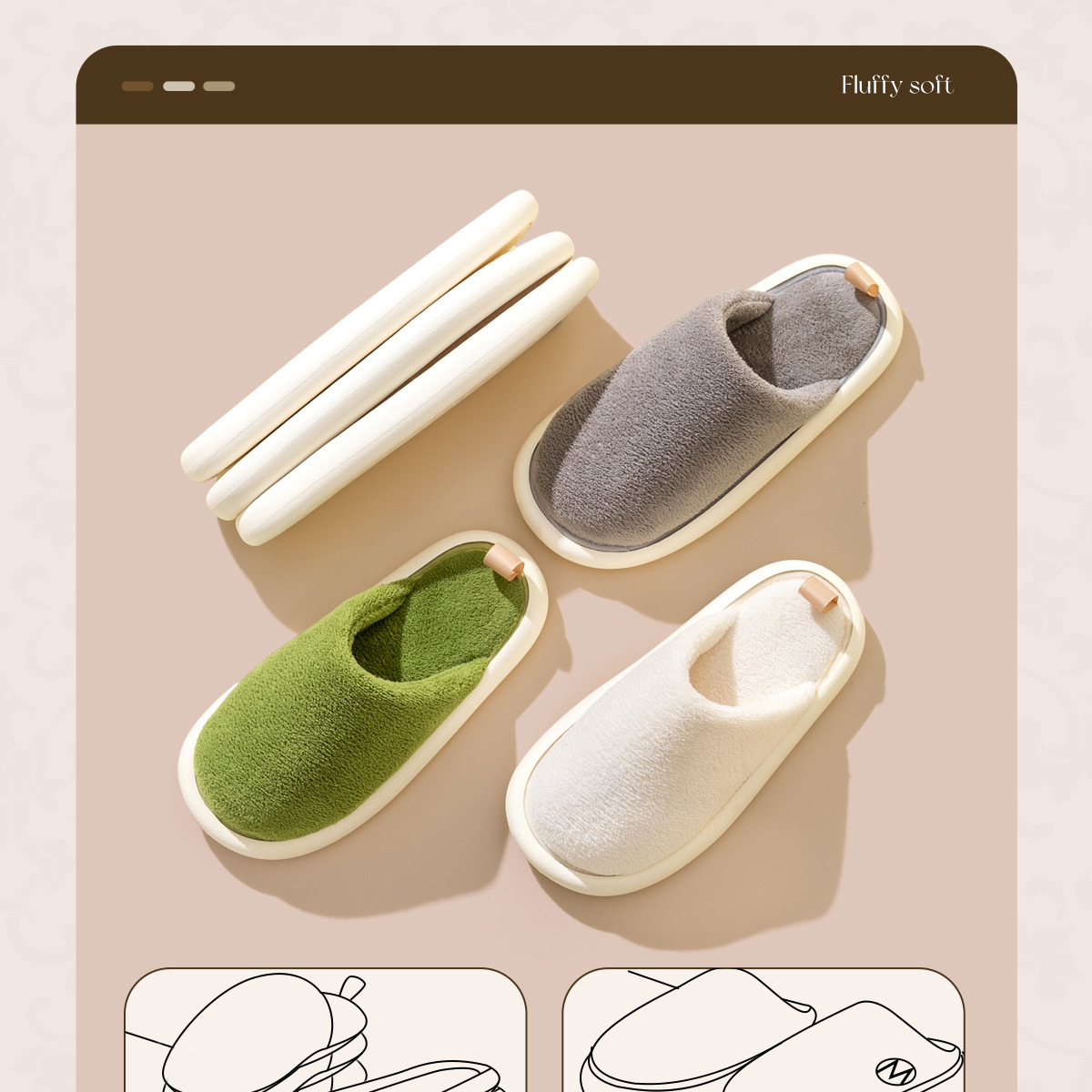 Unisex Casual Solid Color Round Toe Cotton Slippers display picture 2