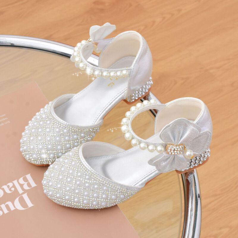 Girls' Crystal Shoes New Princess High Heels Piano Show Shoes Big Children's Leather Shoes Children's Sandals Girls' Crystal Shoes New Princess High Heels Piano Show Shoes Big Children's Leather Shoes Children's Sandals