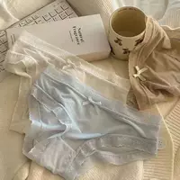 6 упаковок кремового нижнего белья Pure Desire для девочек, сексуальное однотонное нижнее белье из тонкого ледяного шелка, женское нижнее белье со средней талией