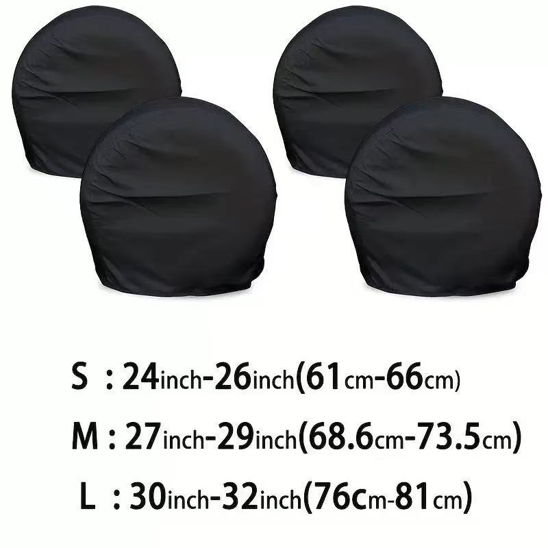 Amazon Cross-Border Tire Cover Rv Cover 420D Oxford Cloth 600D Car Tire Protection Sun Protection 4-Piece Set