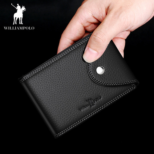 Emperor Paul Card Holder Men's Multifunctional First Layer Cowhide Men's Driver's License Leather Case Card Holder Genuine Leather Wallet Wholesale