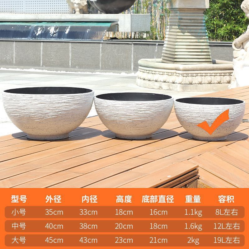 Hydroponic Lotus Basin Plastic Planter, Large-Caliber Fish Pot, UV-resistant, Multiple Sizes