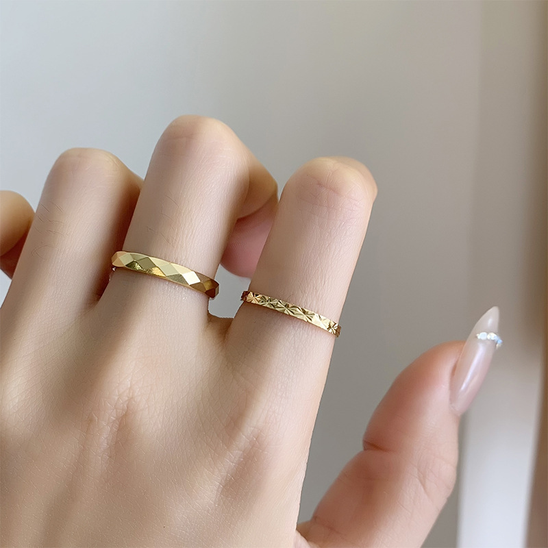 Stainless Steel Material Elegant Simple Style Star Stainless Steel Plating Rings