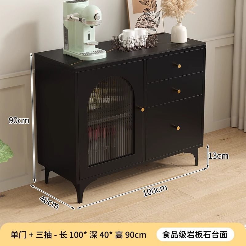 100CM 찬장 + 슬레이트 - 스페이스 블랙 - 무료 설치