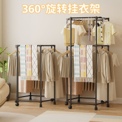クロスボーダー屋内物干しラック床置き家庭用寝室洋服ラックバルコニー取り外し可能なシンプルな吊り下げ金属ラック乾燥用