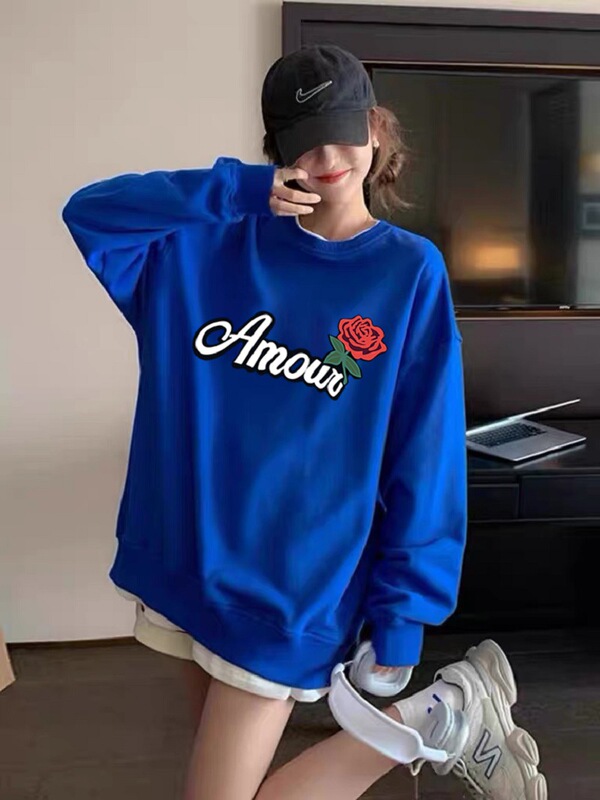 【David Sweatshirt 190G】Artistic Retro Print Casual Couple Sweatshirt for Women, Ins-Style Lazy Design Jacket 【David Sweatshirt 190G】Artistic Retro Print Casual Couple Sweatshirt for Women, Ins-Style Lazy Design Jacket