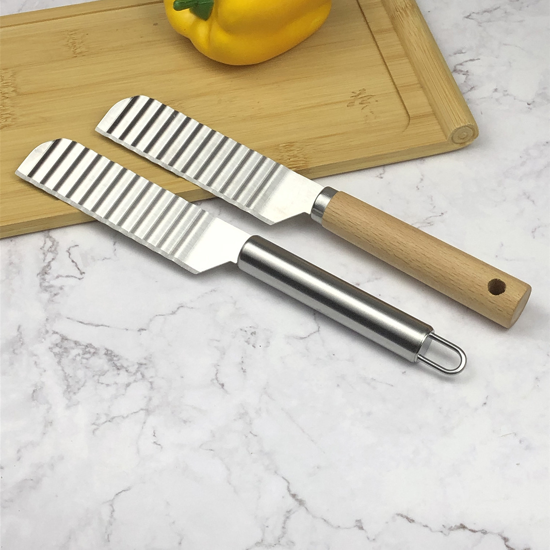 不锈钢狼牙土豆刀厨房家用切菜花式切条器波纹波浪刀薯条洋芋专用