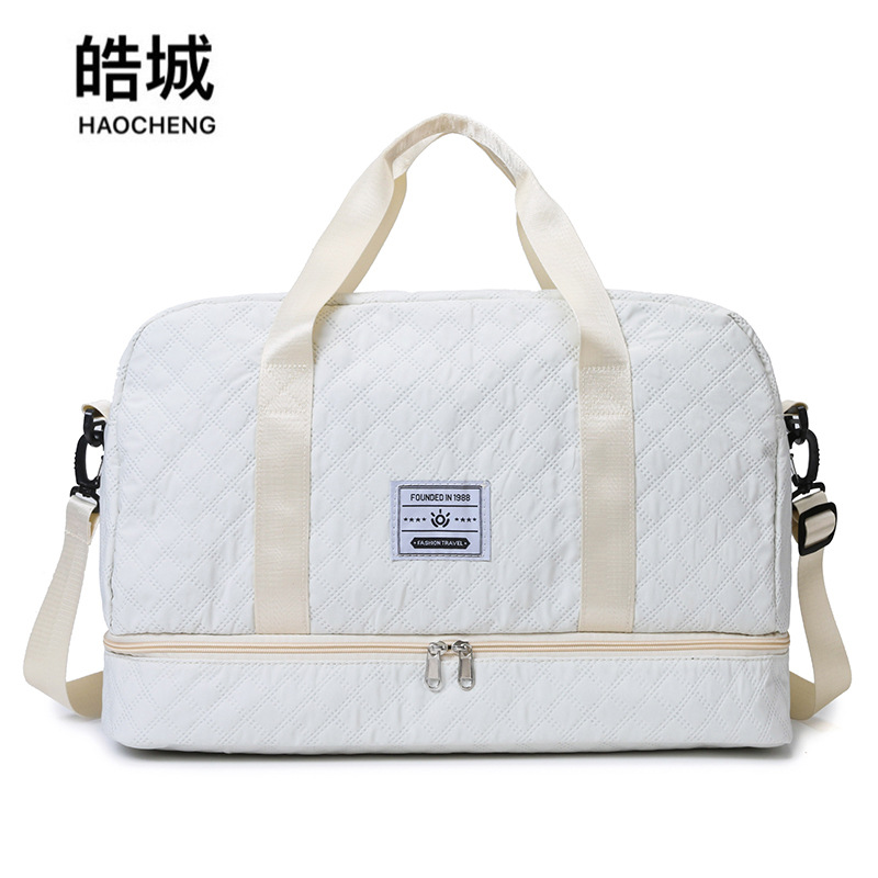 2024 nueva moda bolsa de viaje portátil al aire libre de corta distancia de gran capacidad de separación seca y húmeda, ejercicio, fitness, bolsa de yoga, marea