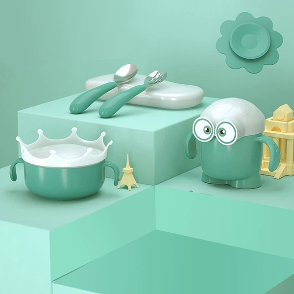 Green small bowl five-piece set