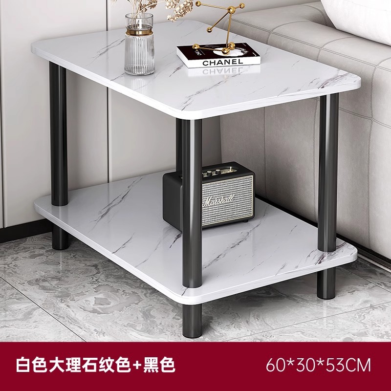 Mesa de té simple, mesa creativa moderna, mesa cuadrada simple, gabinete de sofá, gabinete de cabecera doméstico, estante de almacenamiento