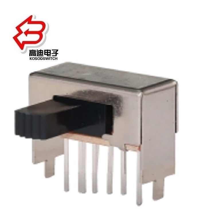 热销3档拨动开关   卧式3档拨动开关行程2.5  滑动开关3档双排8脚