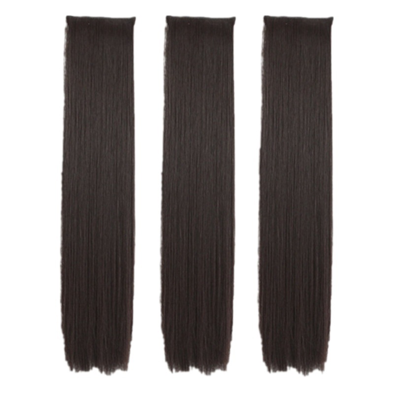 Xuchang Wig Three-Piece Women's Long Straight Hair Volume Multi-Volume Wig Three-Piece Clip Hair Artificial Hair Extensions