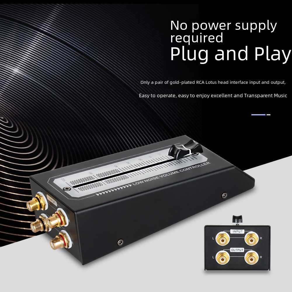 CX-02 무손실 출력 RCA 인터페이스 높은 질감 수동 프론트 스피커 믹서 볼륨 조정 컨트롤러