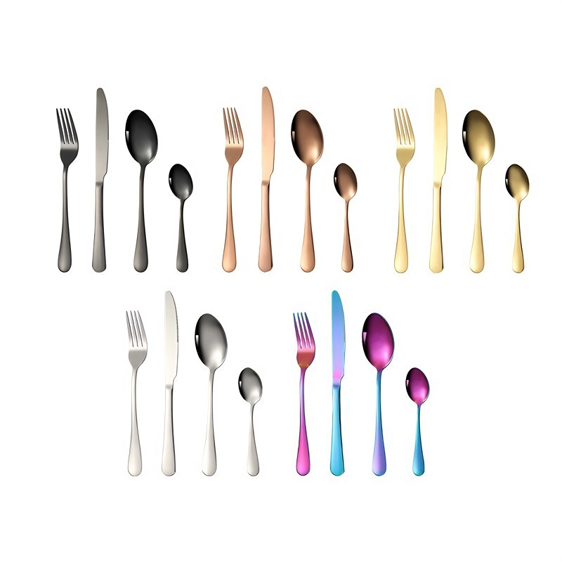 cubiertos de acero inoxidable cuchillo de filete tenedor cuchara set de tres piezas serie 1010 set de cubiertos de comida occidental casero comer cubiertos de filete