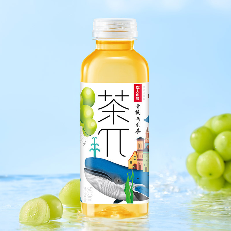 农夫山泉茶兀500ML茶饮料茶派蜜桃乌龙茶柠檬红茶青提乌龙茶饮料|undefined