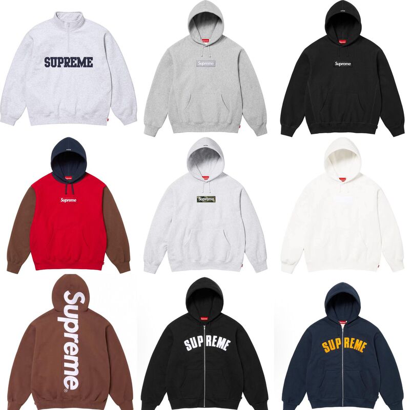 SUP 潮牌HOODED SWEATSHIRT 大LOGO加绒帽衫卫衣|undefined