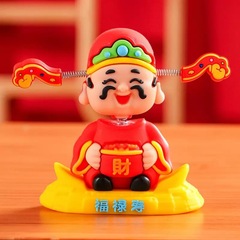 かわいい富の神の小さな装飾品、辰年樹脂装飾品、新年の装飾、全国トレンドのホームカーボブル富の神の装飾品