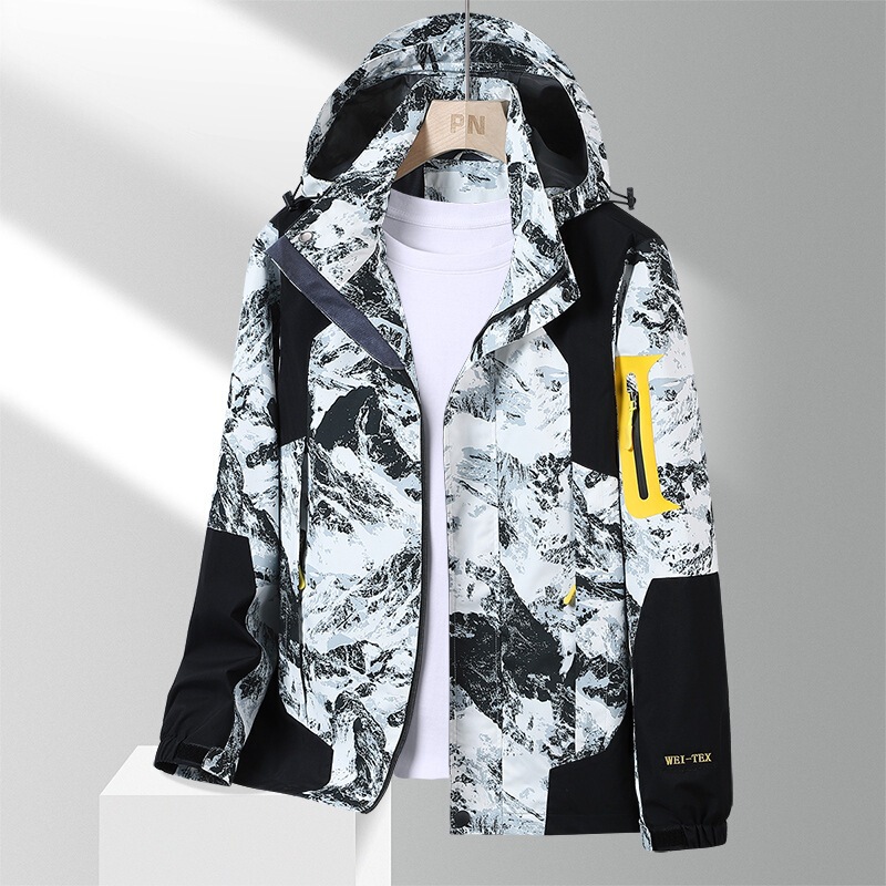 Outdoor Single Layer Men's Camouflage Spring and Autumn Casual Jacket Waterproof Windproof Women's Jacket Mountaineering Suit Group Buying Trendy