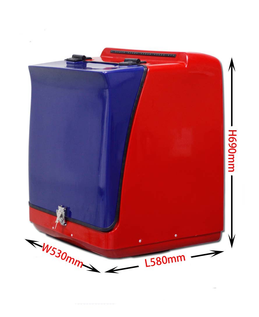 Factory Direct Sales Large-Capacity Motorcycle Trunk Delivery Box, Vehicle-Mounted Insulated Box, Rider Equipment Delivery Box