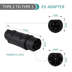Yeni Enerji 32A Adapter Avro-ABŞ J1772 Elektrikli Avtomobil Type2-dən Type1-ə