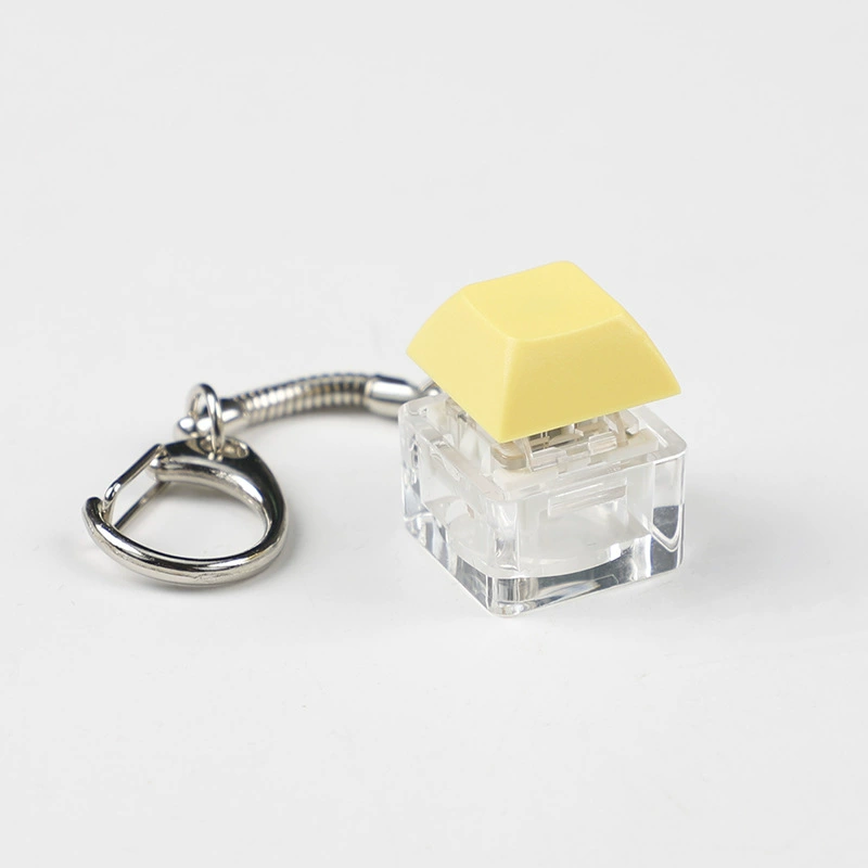 tester: Acrylic single‑shaft keycap tester keychain, multi‑color, decompression mechanical switch tester