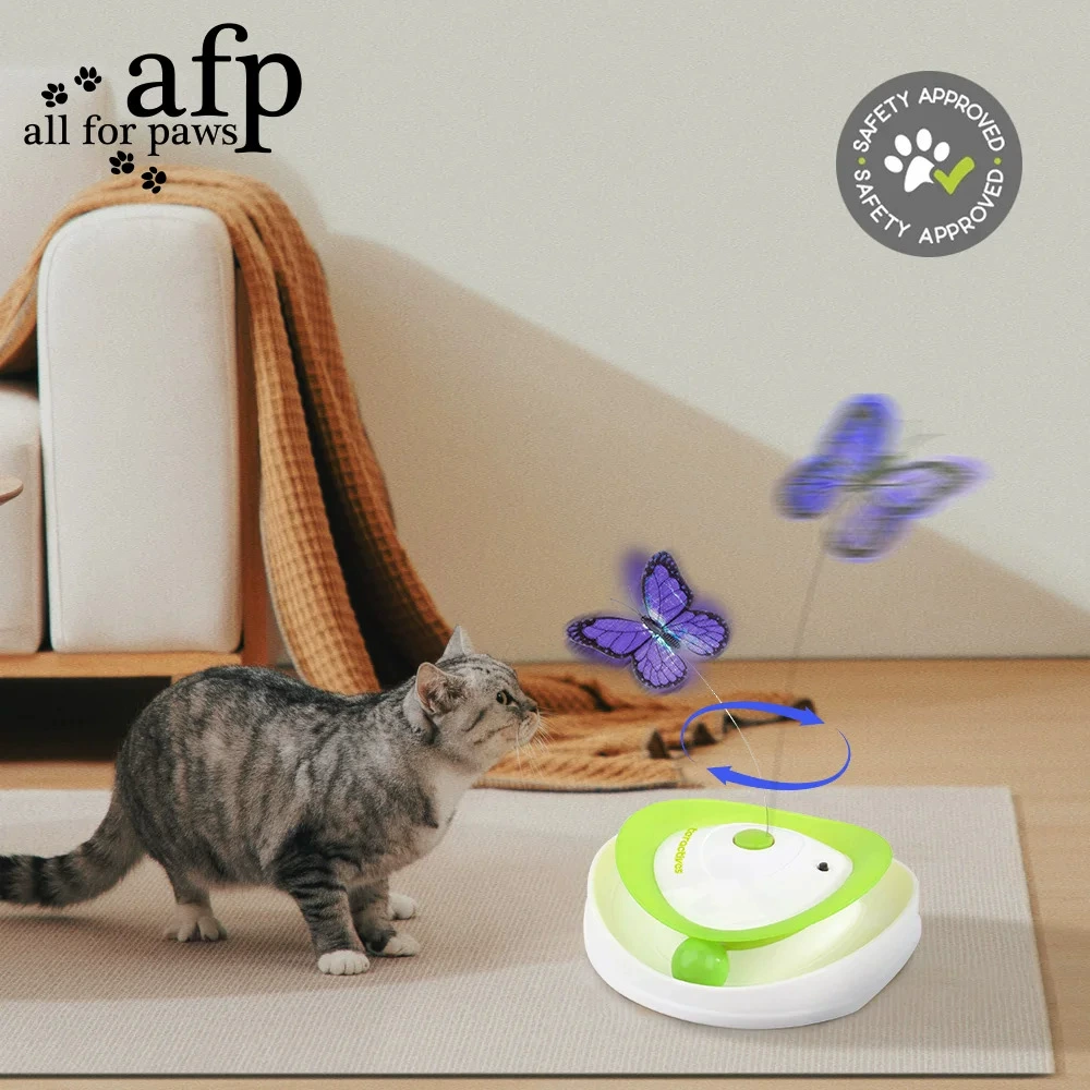 AFP от Hi Easy Smart Interactive Электрическая игрушка для кошек 360 градусов автоматическое вращение бабочки треки мяч игрушка для кошек