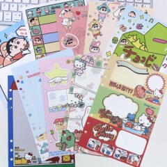 フルカラー 120 グラム厚さ 6 穴ルーズリーフリフィル a5 内側ページルーズリーフリフィルかわいい漫画ノートブックリフィル