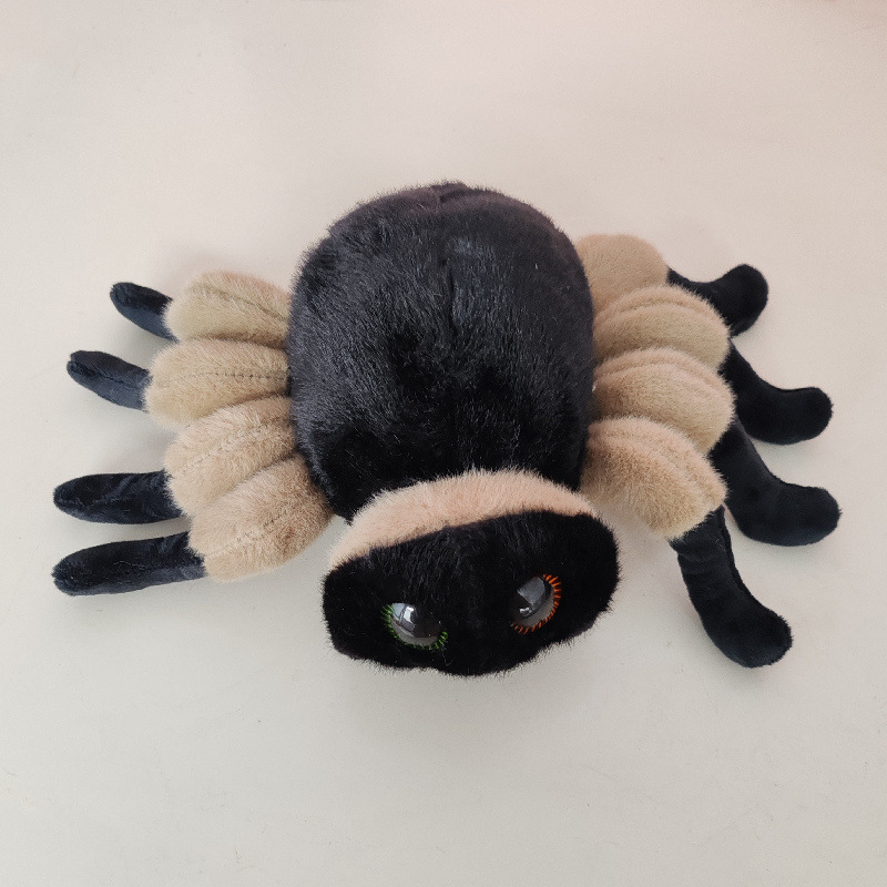 Muñeca de araña simulada parodia accesorios de Halloween juguetes de peluche muñeca sala de estar vestir muñeca de trapo felpa