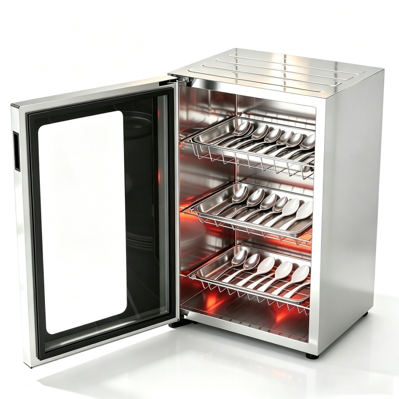 Ozone disinfection cabinet for cafeteria tableware, with automatic drying function, suitable for home use, and can also be used in kindergartens for storing bowls and chopsticks
