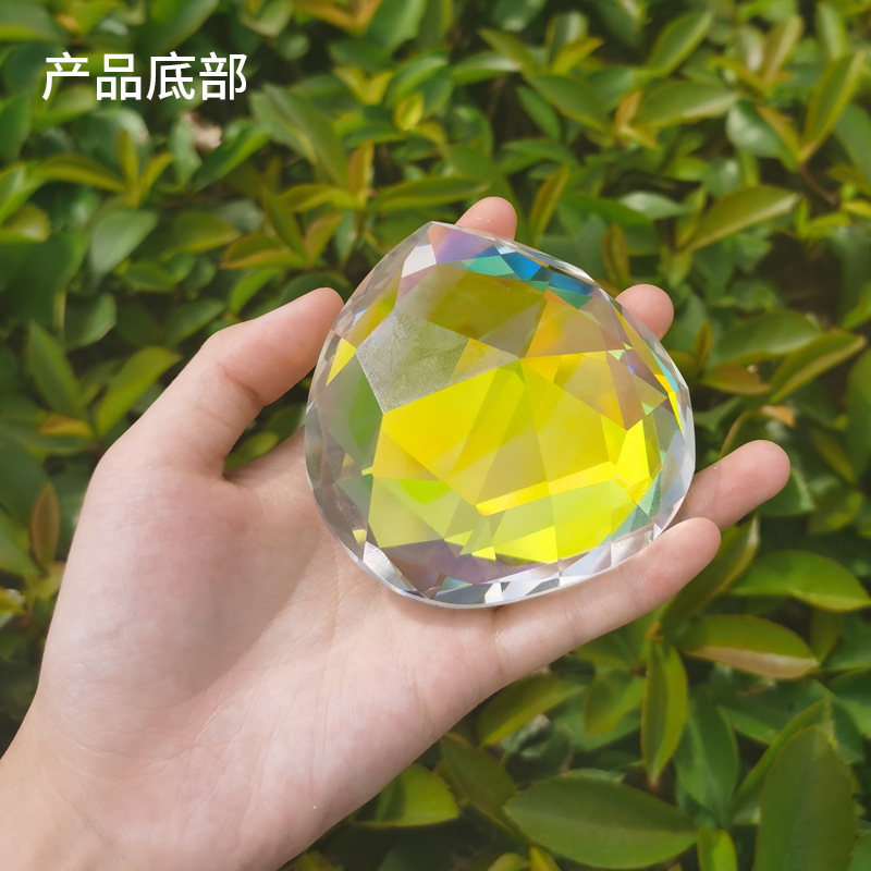 Transfronterizo arte de uñas de mano de melocotón corazón decoración de diamantes modelo de mano Pantalla de tiro en forma de corazón diamante brillante 8cm color mágico