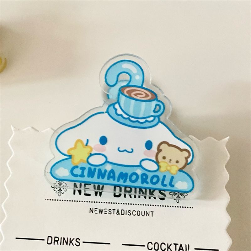 Sanrio Clips Kuromi My Melody Clips PP Clips Cartoon Cute Q-Version Ins Style Transparent Clips