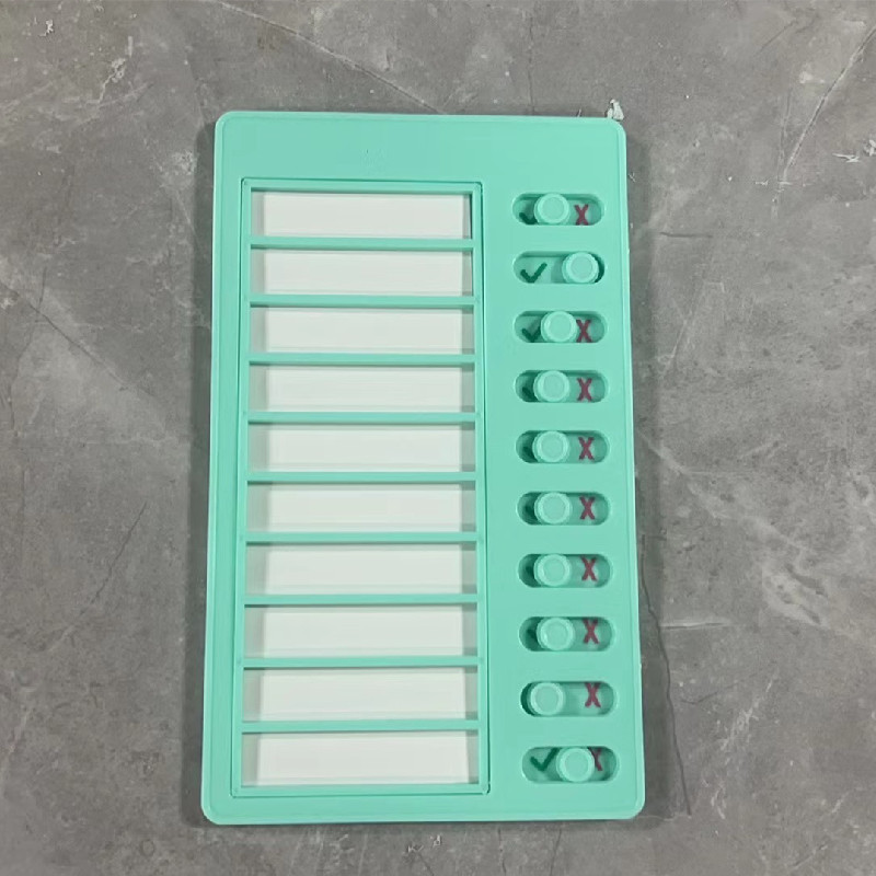 子供の自律カードを打つ車の便箋の伝言のプラスチックの検査計画表はメモのスケジュールのマネージャーを交換します。|undefined