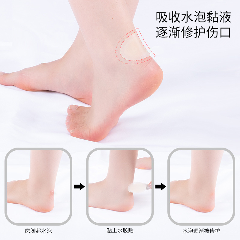 Fábrica al por mayor blister pulido post tacón alto mujeres antidesgaste combinación pegatinas silicona casual pegatinas anti-desgaste