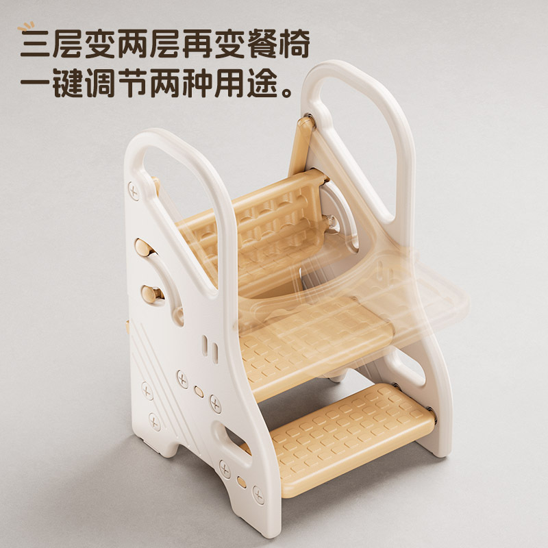 儿童卫生间洗漱台踩脚凳宝宝扶手楼梯垫脚凳幼儿家用洗手台台阶凳