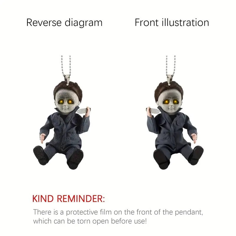 Nuevo 2D2D cross-border adorable automóvil acrílico decoración de árbol de Navidad creativo personaje de dibujos animados colgante image 4