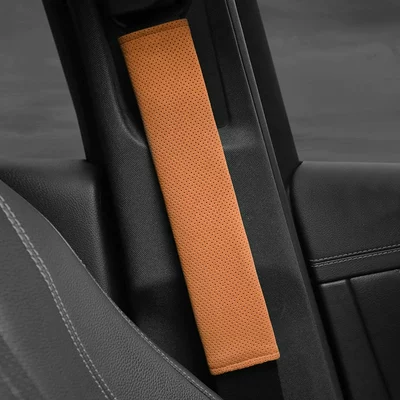 Belt Protectors, Car Shoulder — Seat belt shoulder pad - 32cm-ideal-orange-perforated-breathable-model-one-pack