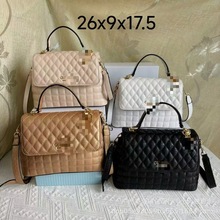 gs外贸猜家新款时尚印花小方包拼接链条相机包字母单肩斜挎腋下包