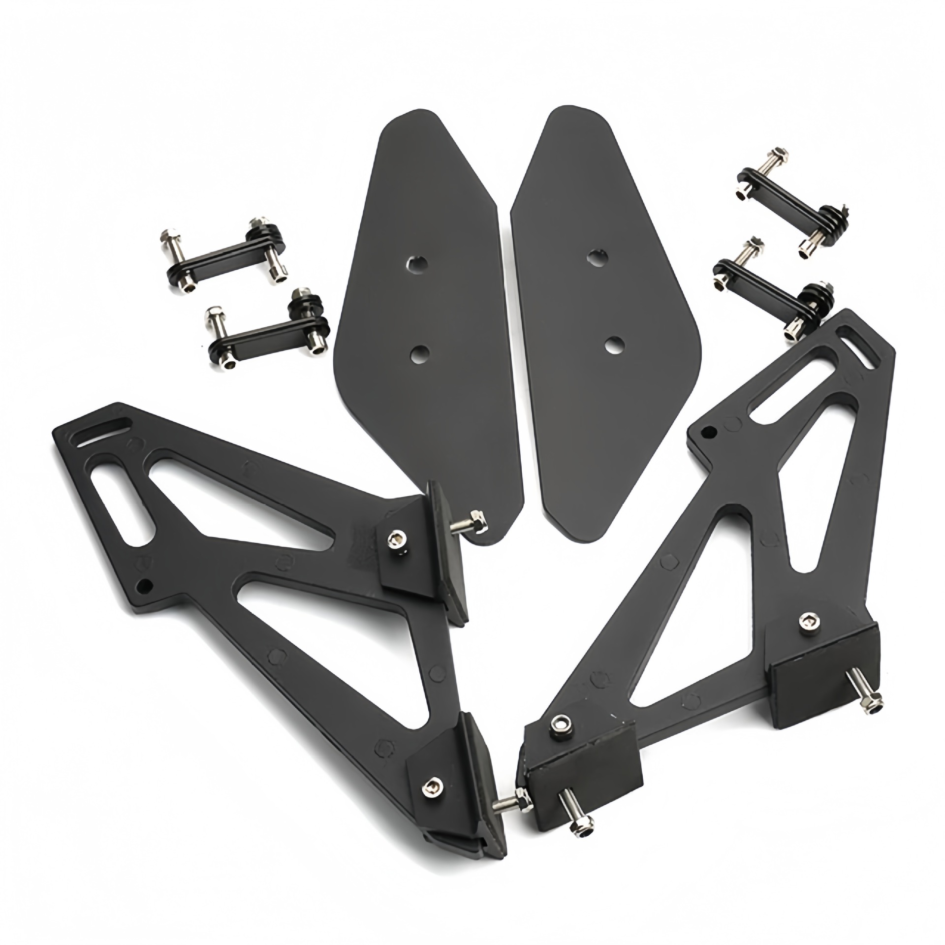 Cross-Border Hot-Selling Car Modification Rear Wing Aluminum Alloy Gt Spoiler for Two or Three-Box Vehicles, Perforated Sports Style, Universal