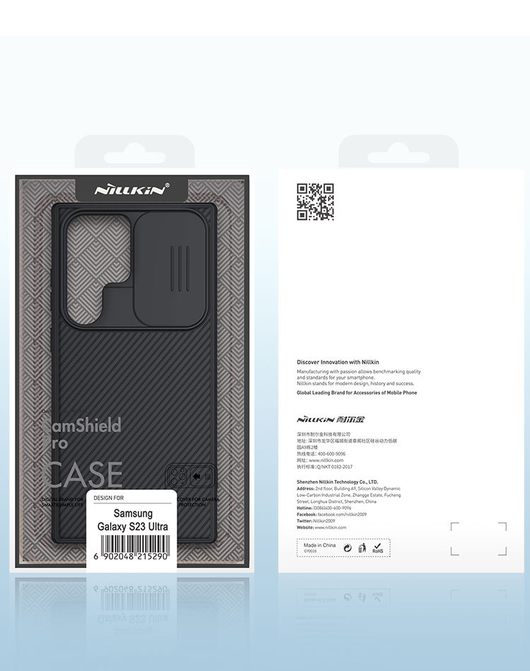 Ốp lưng Samsung S23 Ultra Nillkin chống sốc, nắp trượt bảo vệ ống kính, màu Đen PRO — Màu đen, Màu xanh lam, Màu xanh đậm, Gương đen Pro Samsung S23 ULTRA chi tiết 16