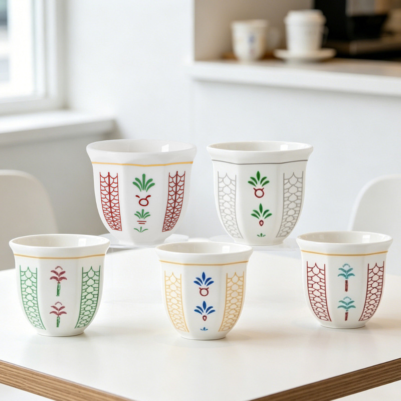 In-Stock Arabic Ceramic Coffee Cups 100ml 180ml 250ml Ethiopian Middle Eastern Tea Cups Wholesale In-Stock Arabic Ceramic Coffee Cups 100ml 180ml 250ml Ethiopian Middle Eastern Tea Cups Wholesale